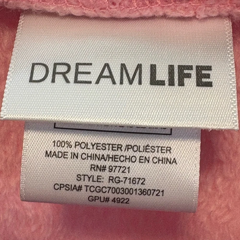NWT 2pc set Girls Fluffy Pink Robe with Sleep Mask | Size Small 7-8